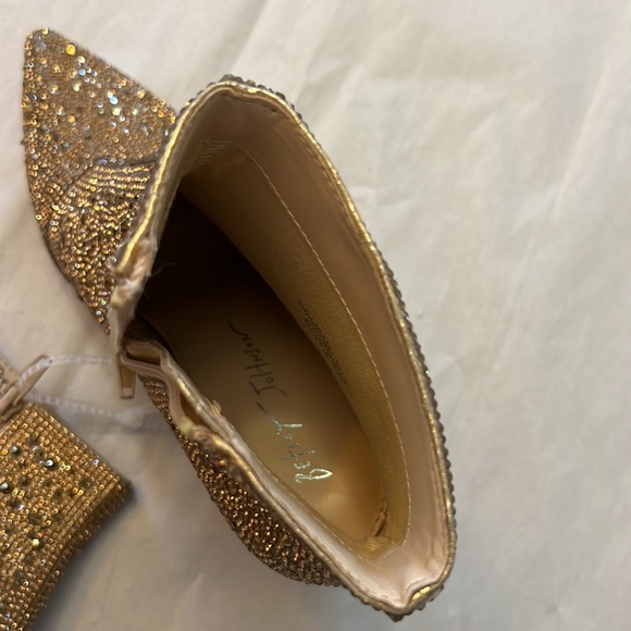 Blue by Betsey Johnson Cady Rhinestone Embellished Block Heel Booties - Picture 7 of 14